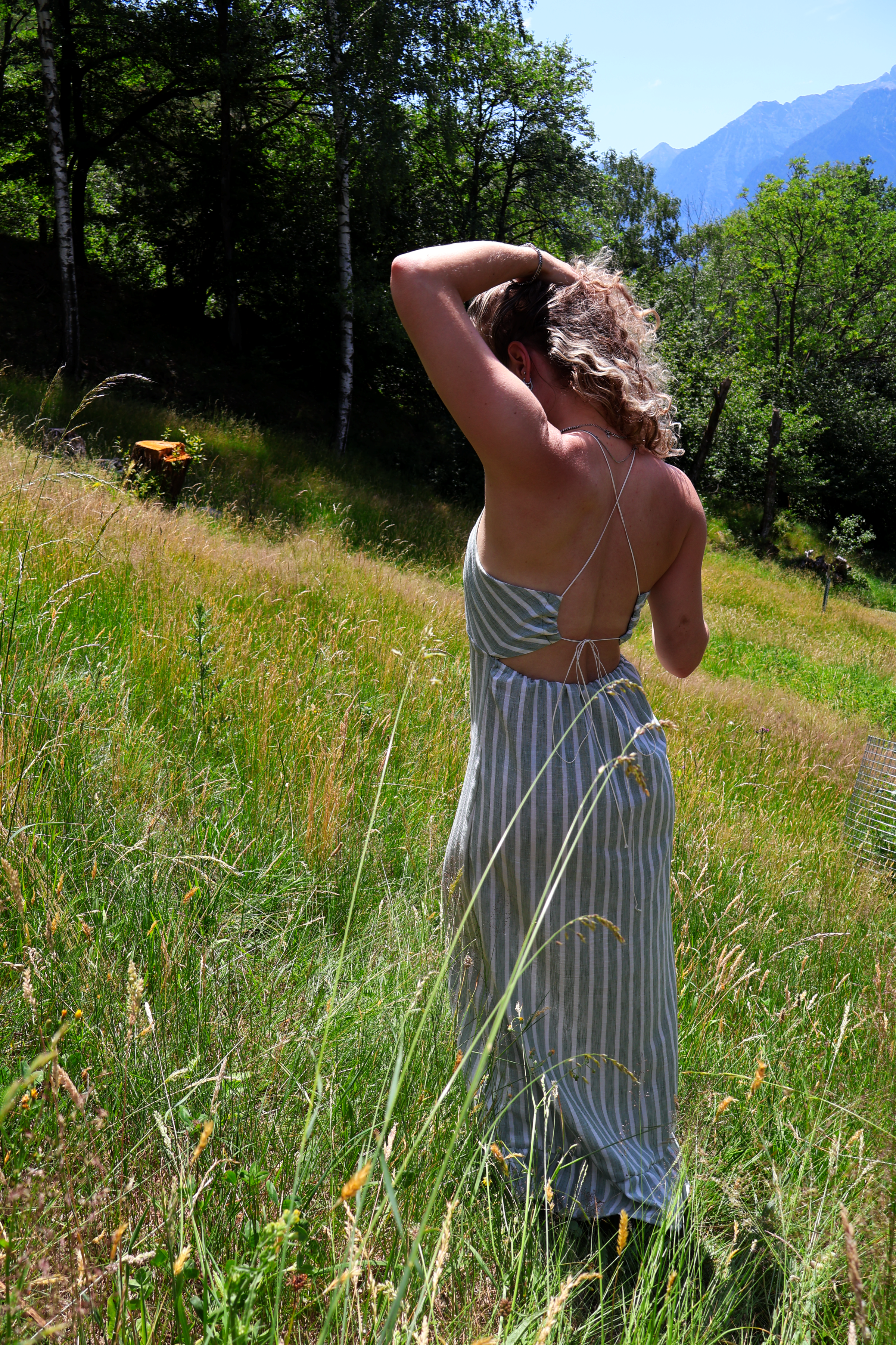 Solstice Maxi Dress – Boho Open Back